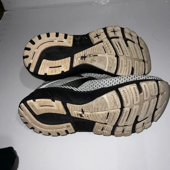 Brooks Men's Running Shoes - Black and White used - Picture 2 of 3